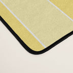 Contemporary Cottage Stripes Vertical Pattern in Yellow and White Desk Mat Gallery Image 4