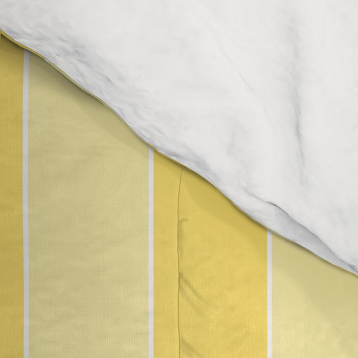 Contemporary Cottage Stripes Vertical Pattern in Yellow and White Comforter Gallery Image 4