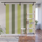 Textured Striped Pattern in Olive and Yellow Wall Mural Gallery Image 1