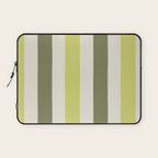 Textured Striped Pattern in Olive and Yellow Laptop Sleeve Gallery Image 1