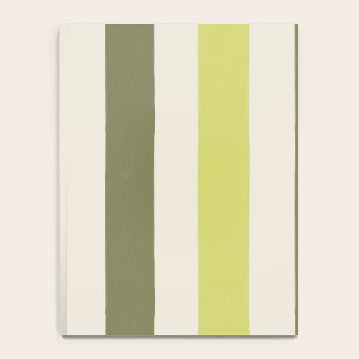 Textured Striped Pattern in Olive and Yellow Notebook Gallery Image 4