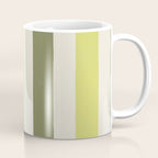 Textured Striped Pattern in Olive and Yellow Coffee Mug Gallery Image 1