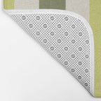 Textured Striped Pattern in Olive and Yellow Bath Mat Gallery Image 2