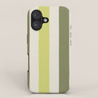 Textured Striped Pattern in Olive and Yellow iPhone Case Gallery Image 1
