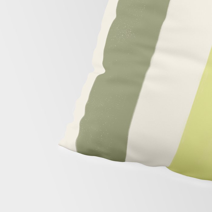 Textured Striped Pattern in Olive and Yellow Pillow Sham Gallery Image 4