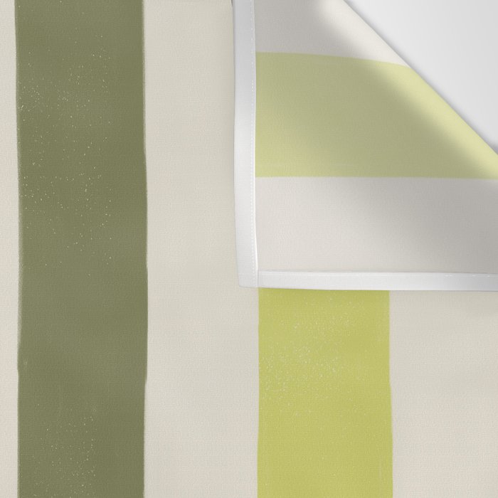 Textured Striped Pattern in Olive and Yellow Wall Tapestry Gallery Image 3