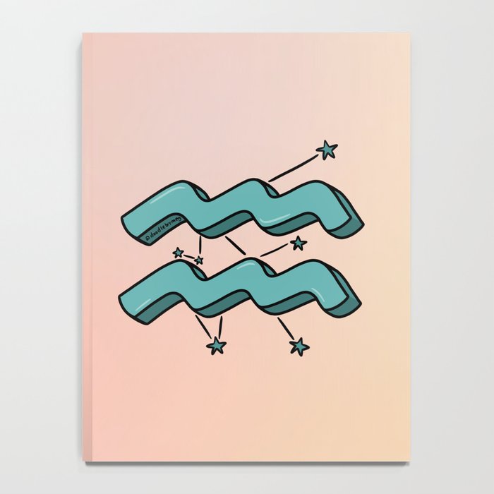 Aquarius Symbol Notebook Gallery Image 4