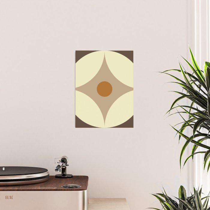 Retro Geometric Circle Pattern Poster Gallery Image 2