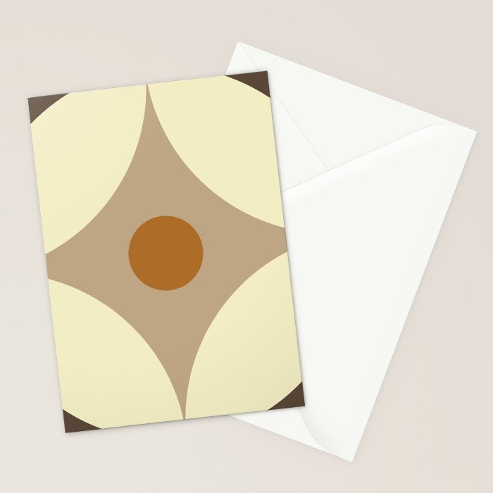 Retro Geometric Circle Pattern Stationery Card Gallery Image 2