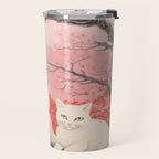 Springtime Japanese Cherry Blossom Twin Cats  Travel Mug Gallery Image 2