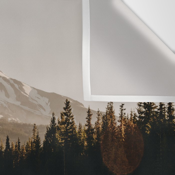 Mountain Lake Sunrise  - Pacific Northwest Adventure Wall Tapestry Gallery Image 3