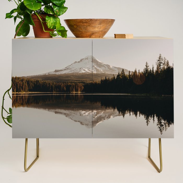 Mountain Lake Sunrise  - Pacific Northwest Adventure Credenza Gallery Image 1