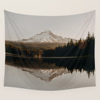 Mountain Lake Sunrise  - Pacific Northwest Adventure Wall Tapestry Gallery Image 4
