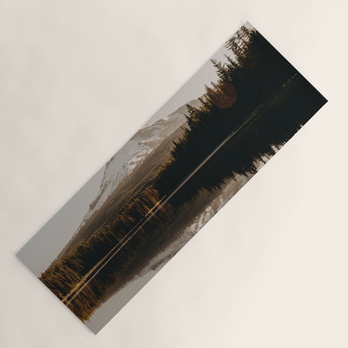 Mountain Lake Sunrise  - Pacific Northwest Adventure Yoga Mat Gallery Image 1