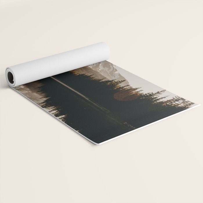 Mountain Lake Sunrise  - Pacific Northwest Adventure Yoga Mat Gallery Image 2