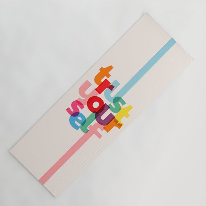 Trust Yourself Typography Yoga Mat Gallery Image 1