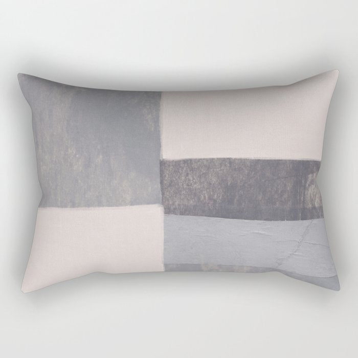 Gray Blocks #1 Rectangular Pillow Gallery Image 1