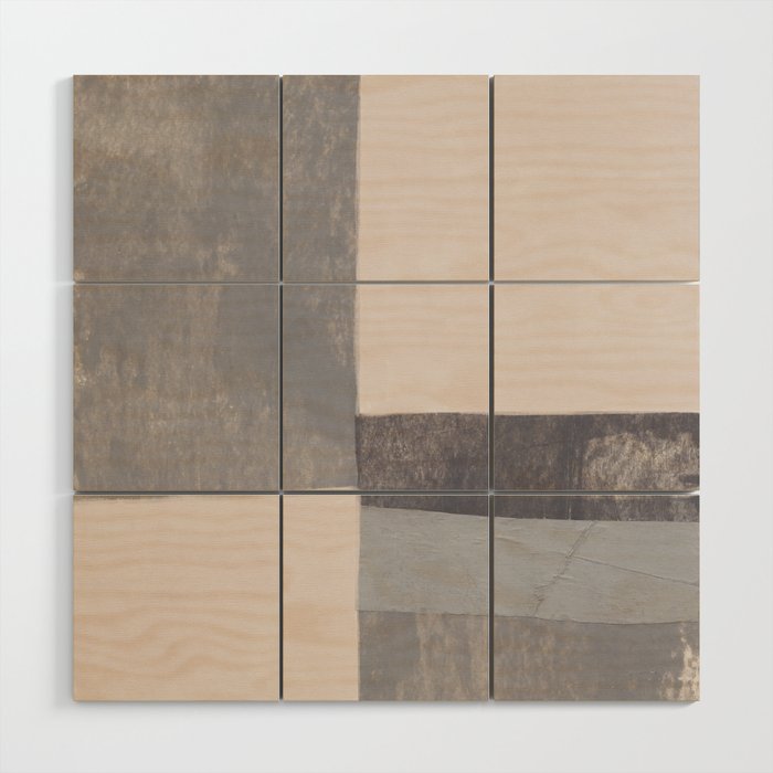 Gray Blocks #1 Wood Wall Art Gallery Image 1