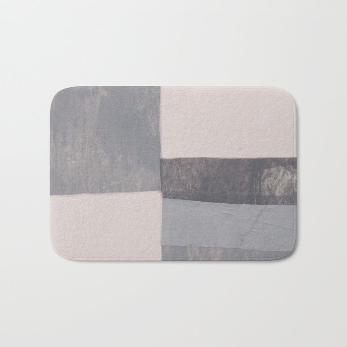 Gray Blocks #1 Bath Mat Gallery Image 1