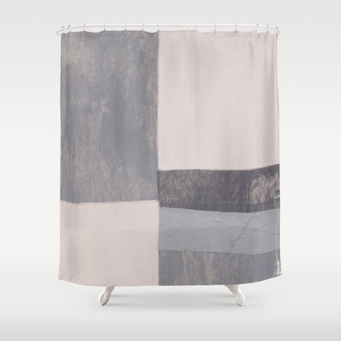 Gray Blocks #1 Shower Curtain Gallery Image 1