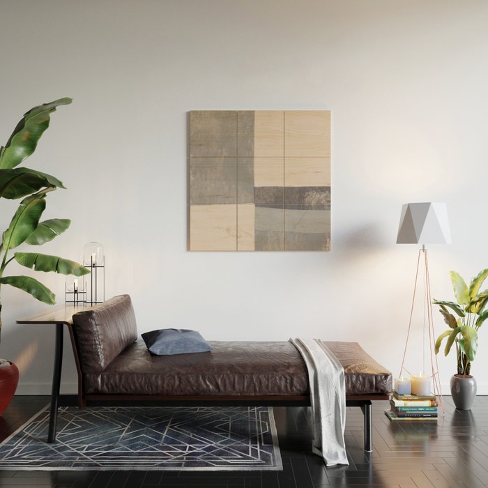 Gray Blocks #1 Wood Wall Art Gallery Image 2