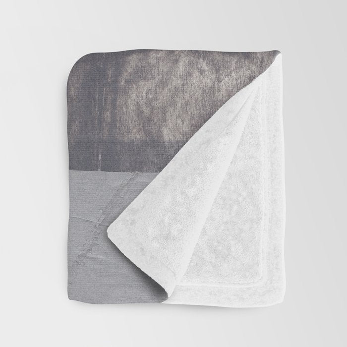 Gray Blocks #1 Throw Blanket Gallery Image 3