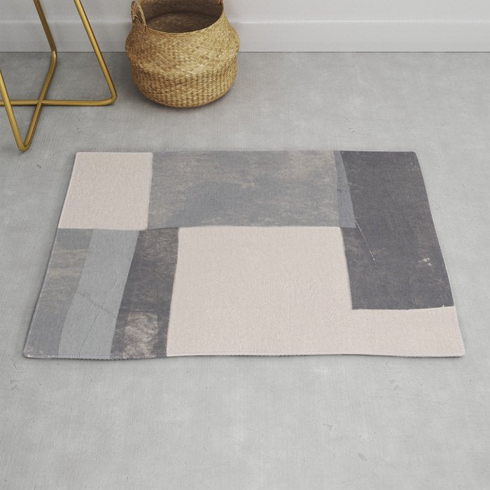 Gray Blocks #1 Rug Gallery Image 1