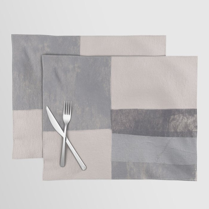Gray Blocks #1 Placemat Gallery Image 1
