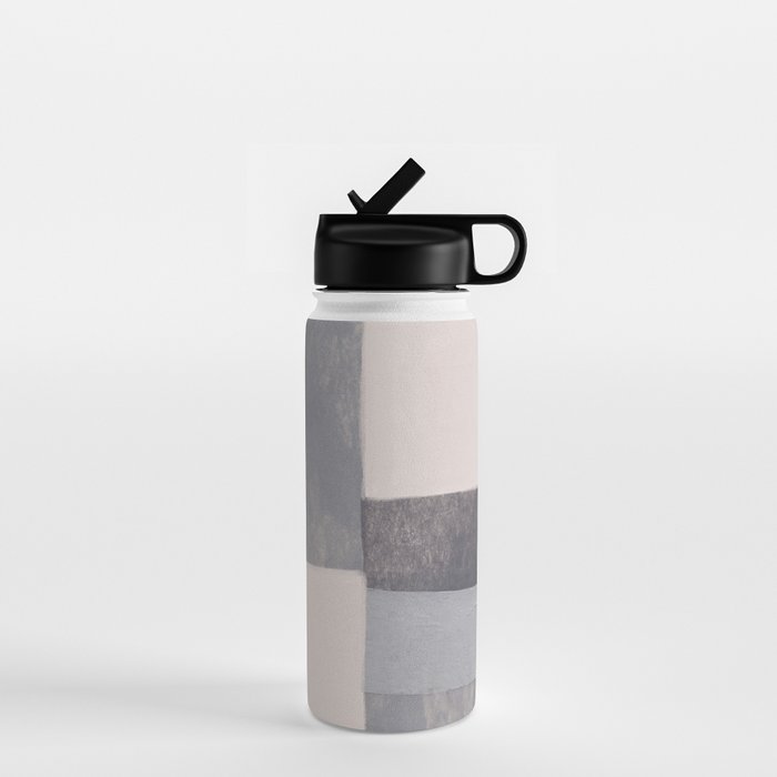 Gray Blocks #1 Water Bottle Gallery Image 1
