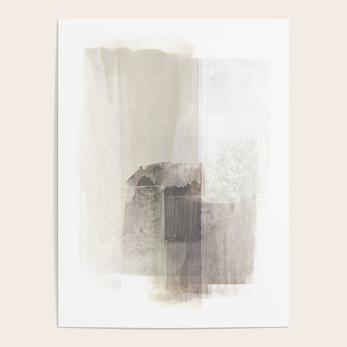 Beige and Brown Minimalist Abstract Painting Poster Gallery Image 4