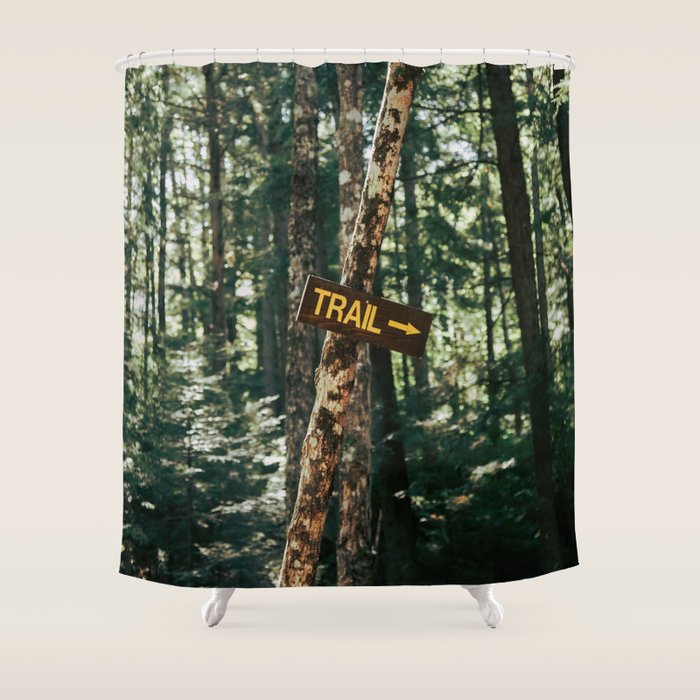 Trail Sign Shower Curtain Gallery Image 1