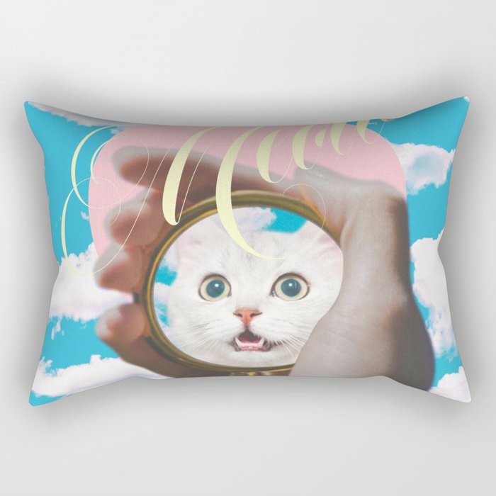 Meow // Cat Transformation Rectangular Pillow Gallery Image 2