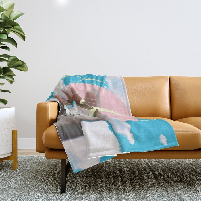 Meow // Cat Transformation Throw Blanket Gallery Image 1