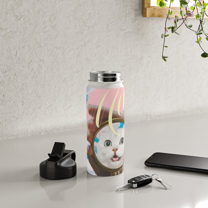 Meow // Cat Transformation Water Bottle Gallery Image 4