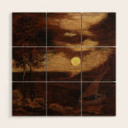 "The Lover's Boat" by Albert Pinkham Ryder (1881) Wood Wall Art Gallery Image 1