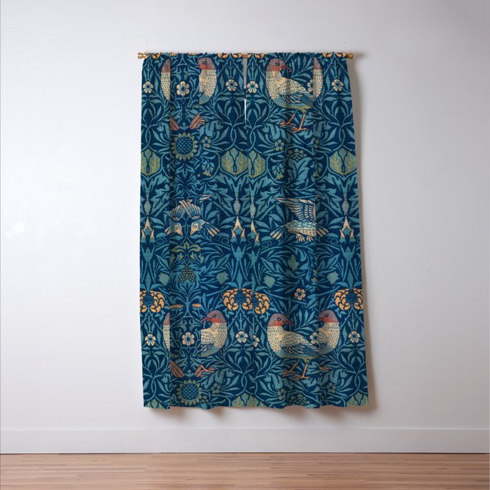 William Morris "Birds" 1. Window Curtain Gallery Image 3
