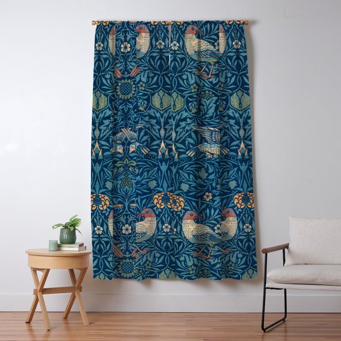 William Morris "Birds" 1. Window Curtain Gallery Image 5