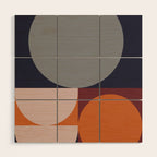 Midnight Geometry - Modern Abstract Wood Wall Art Gallery Image 1
