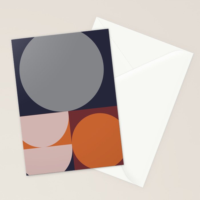 Midnight Geometry - Modern Abstract Stationery Card Gallery Image 2