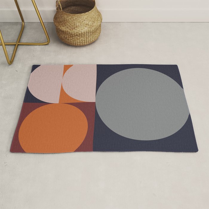 Midnight Geometry - Modern Abstract Rug Gallery Image 1