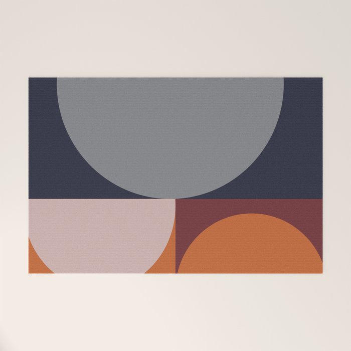 Midnight Geometry - Modern Abstract Welcome Mat Gallery Image 1