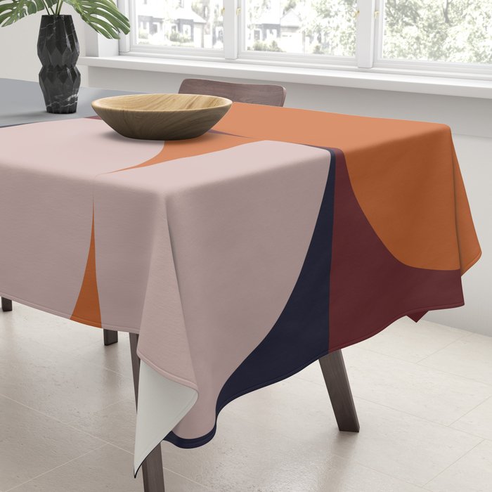 Midnight Geometry - Modern Abstract Tablecloth Gallery Image 3