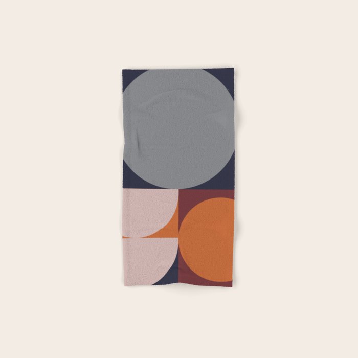Midnight Geometry - Modern Abstract Bath Towel Gallery Image 1
