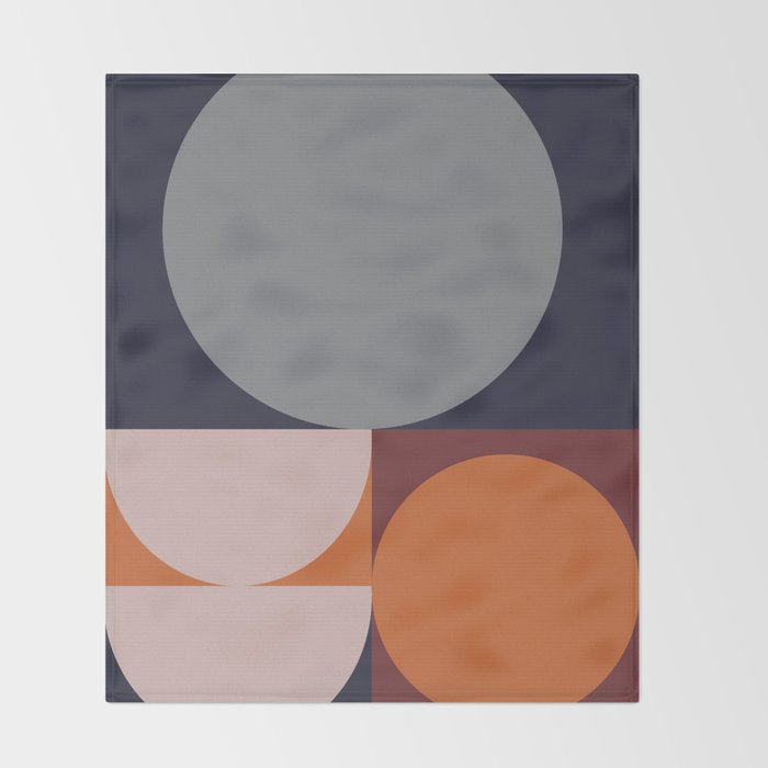 Midnight Geometry - Modern Abstract Throw Blanket Gallery Image 2