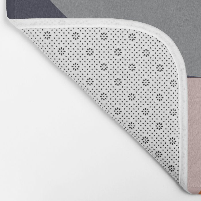 Midnight Geometry - Modern Abstract Bath Mat Gallery Image 2