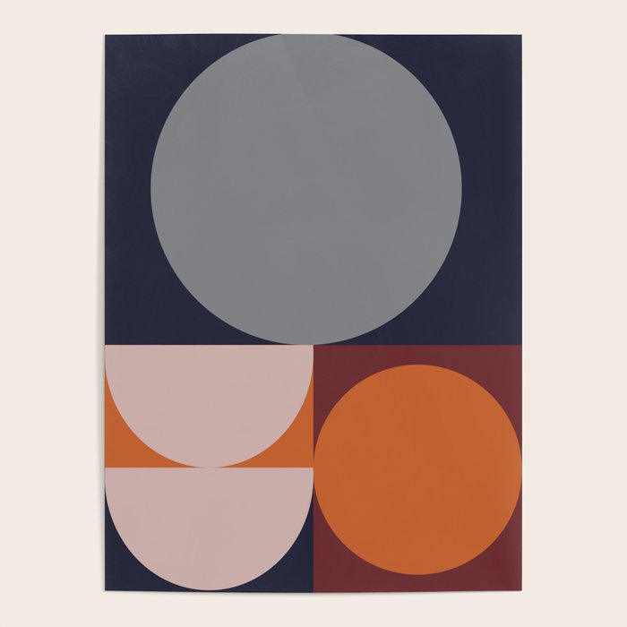 Midnight Geometry - Modern Abstract Poster Gallery Image 4