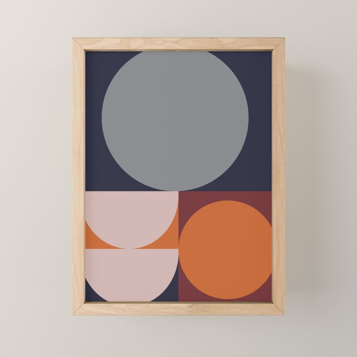 Midnight Geometry - Modern Abstract Mini Art Print Gallery Image 1