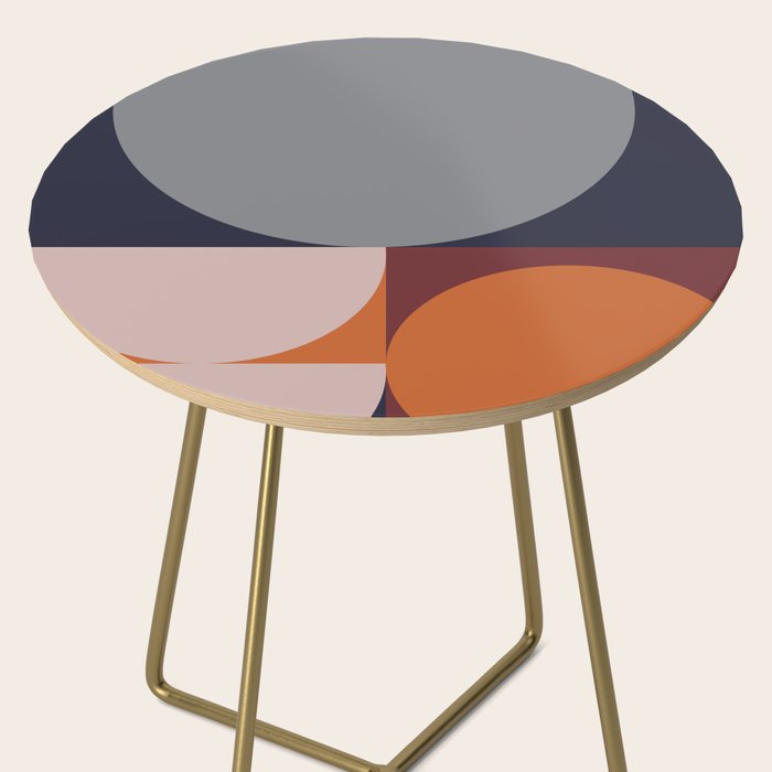 Midnight Geometry - Modern Abstract Side Table Gallery Image 2