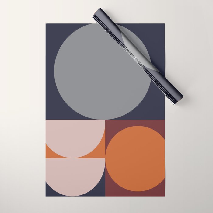 Midnight Geometry - Modern Abstract Wrapping Paper Gallery Image 1