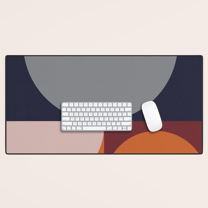 Midnight Geometry - Modern Abstract Desk Mat Gallery Image 1